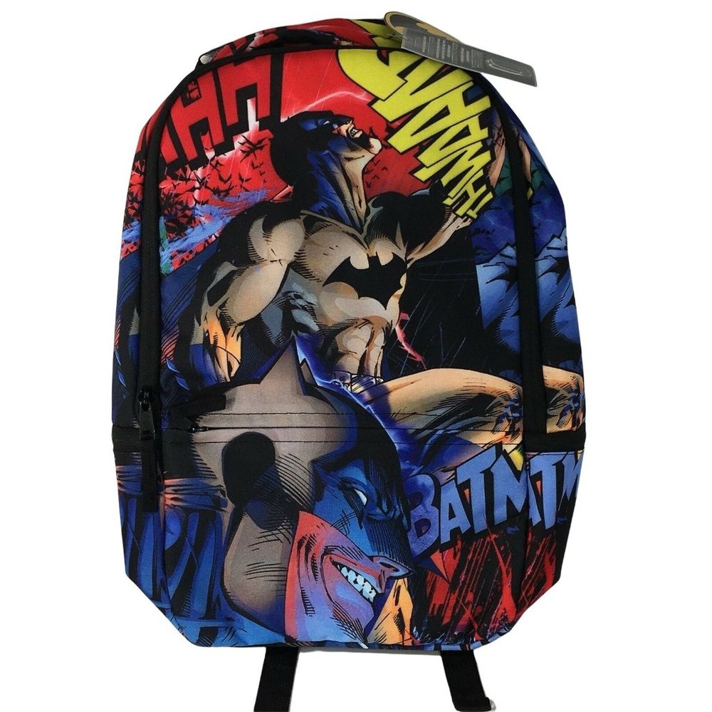 DC Comics Batman Backpack School Book Bag Travel Joker Harley Quinn Comic New